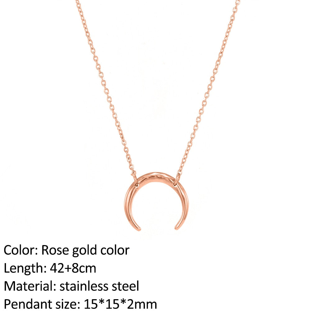 SUNIBI Fashion Stainless Steel Necklace for Woman Personality Infinity Cross Pendant Gold Color Necklaces on Neck Women Jewelry - Charlie Dolly