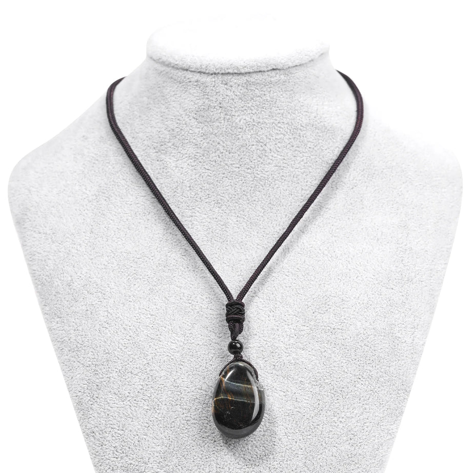 Water Droplet Crystal Pendant, Natural Stone Spiritual Necklace