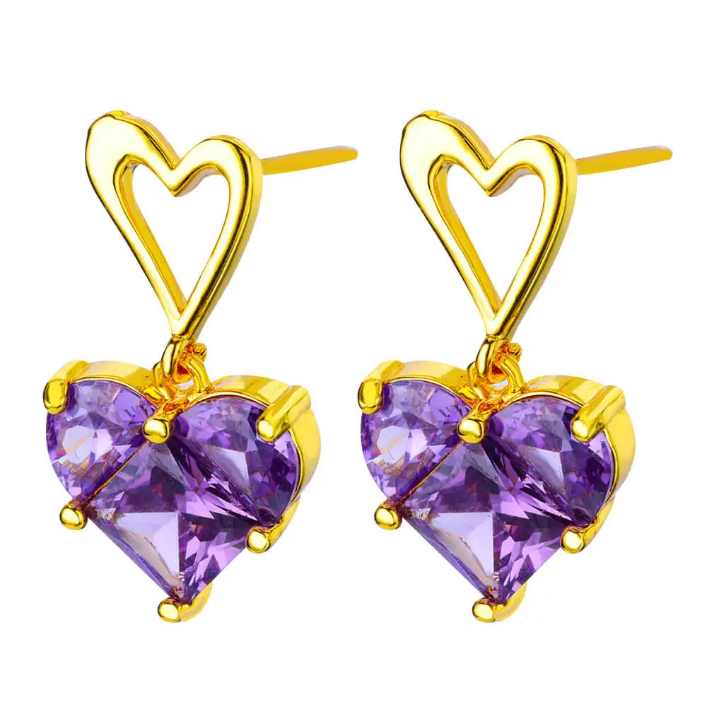 Colorful Heart Earrings For Women Stainless Steel Enamel Metal Heart Stud Earring Femme Party Valentine Boho Jewelry Gift 2025