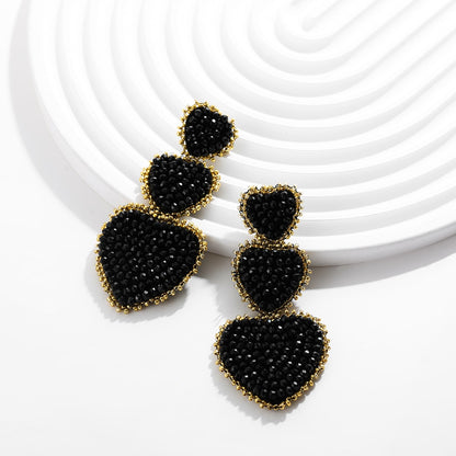 Bohemia Colorful Seed Beads evil eye Flower Drop Earrings For Women Handmade Tassel swan Statement Dangle Earrings Jewelry