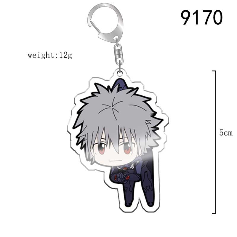 Anime EVA Keychain Cute Q Version Characters Cartoon Print Acrylic Key Chain Ring Holder Bag Charm Classic Jewelry Teens Gift - Charlie Dolly