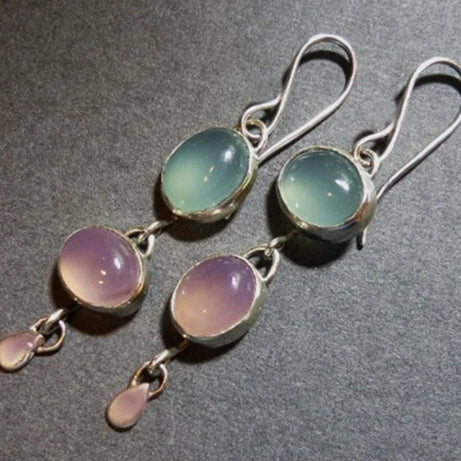 Moonstone Oval Drop Bridal Earrings Jewelry