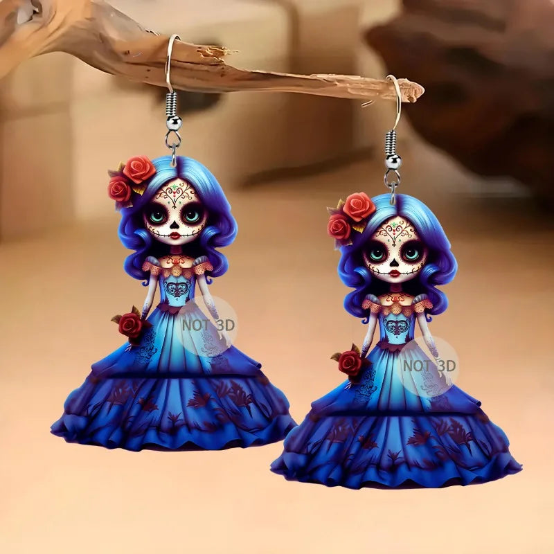 Fashion Acrylic Gothic Earrings Halloween & Day of the Dead Gifts Unique Fashion Accessories Suitable for Personality