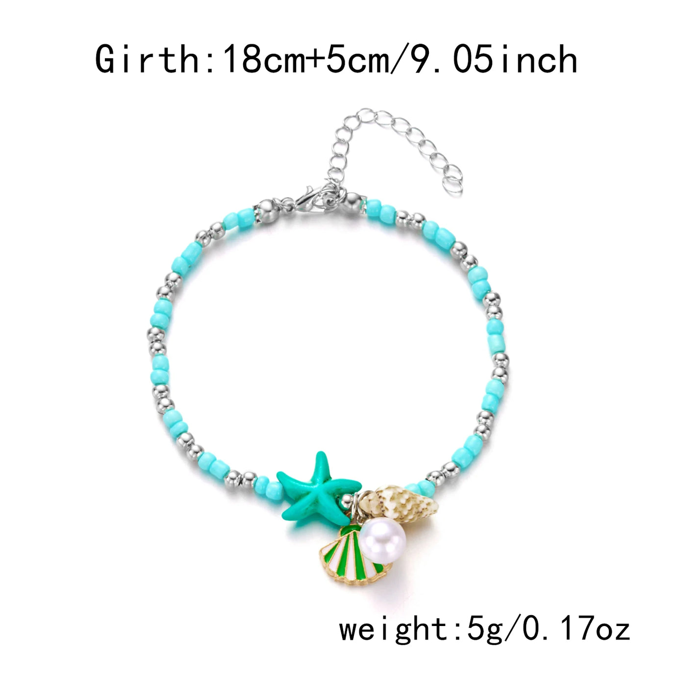 Natural Shell Chip and Conch Boho Bracelet