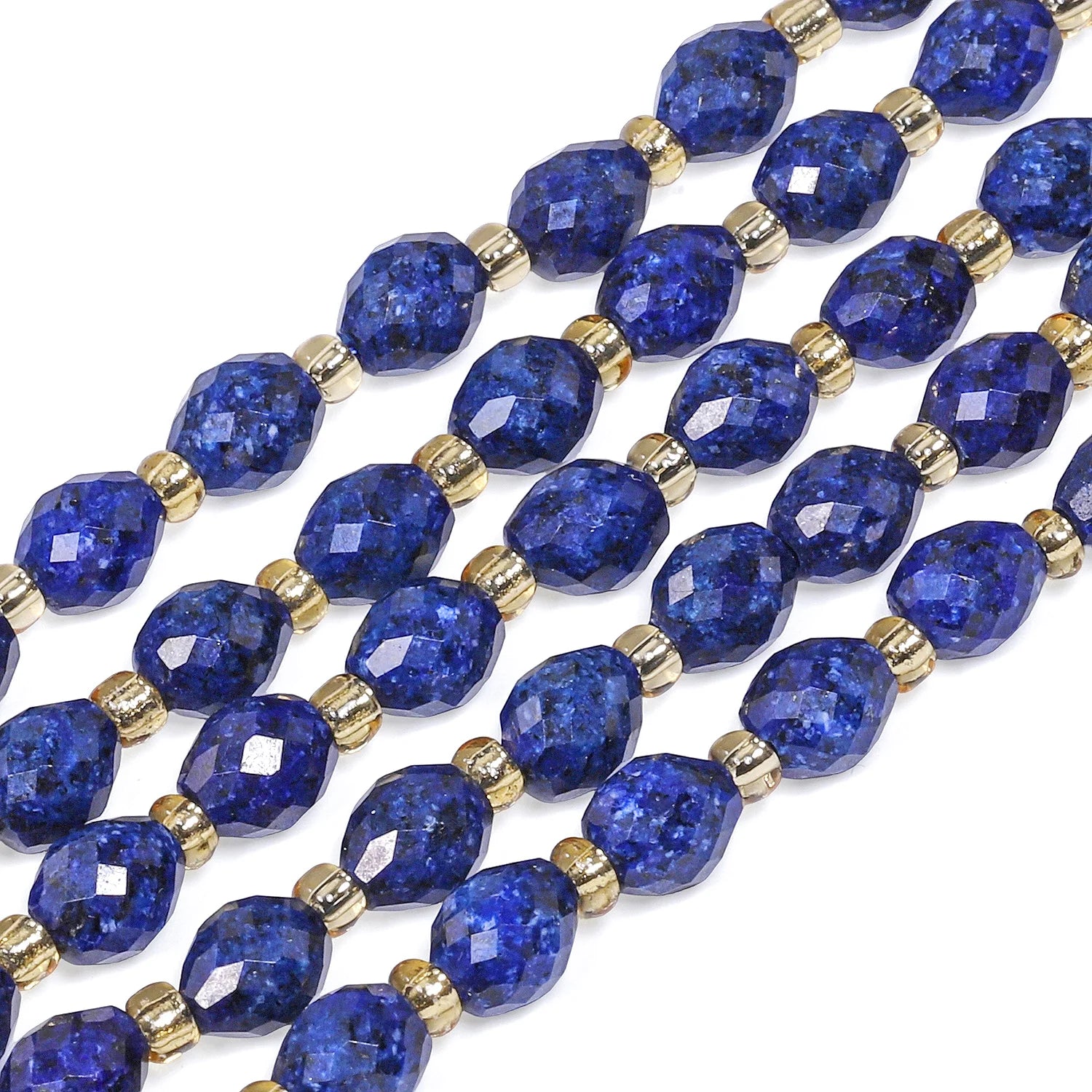 5x6mm Lapis Lazuli Beads Faceted Oval Shape Beads Loose Spacer Beads for Drop Earring Bracelet Women Jewelry Accessories