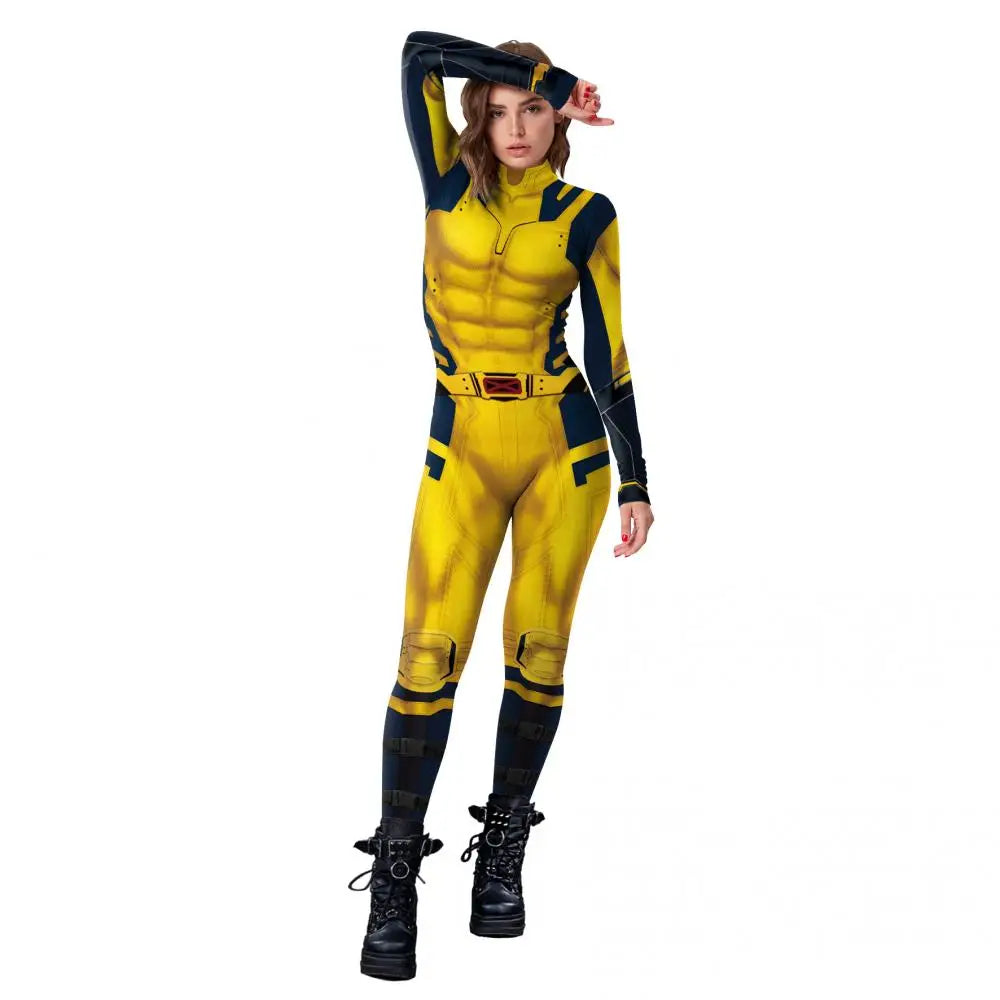 VIP FASHION Wolverine Deadpool Costume Family Matching Suit Adult Kid Zentai Bodysuit Halloween Jumpsuit Movie Fancy Party Wear - Charlie Dolly