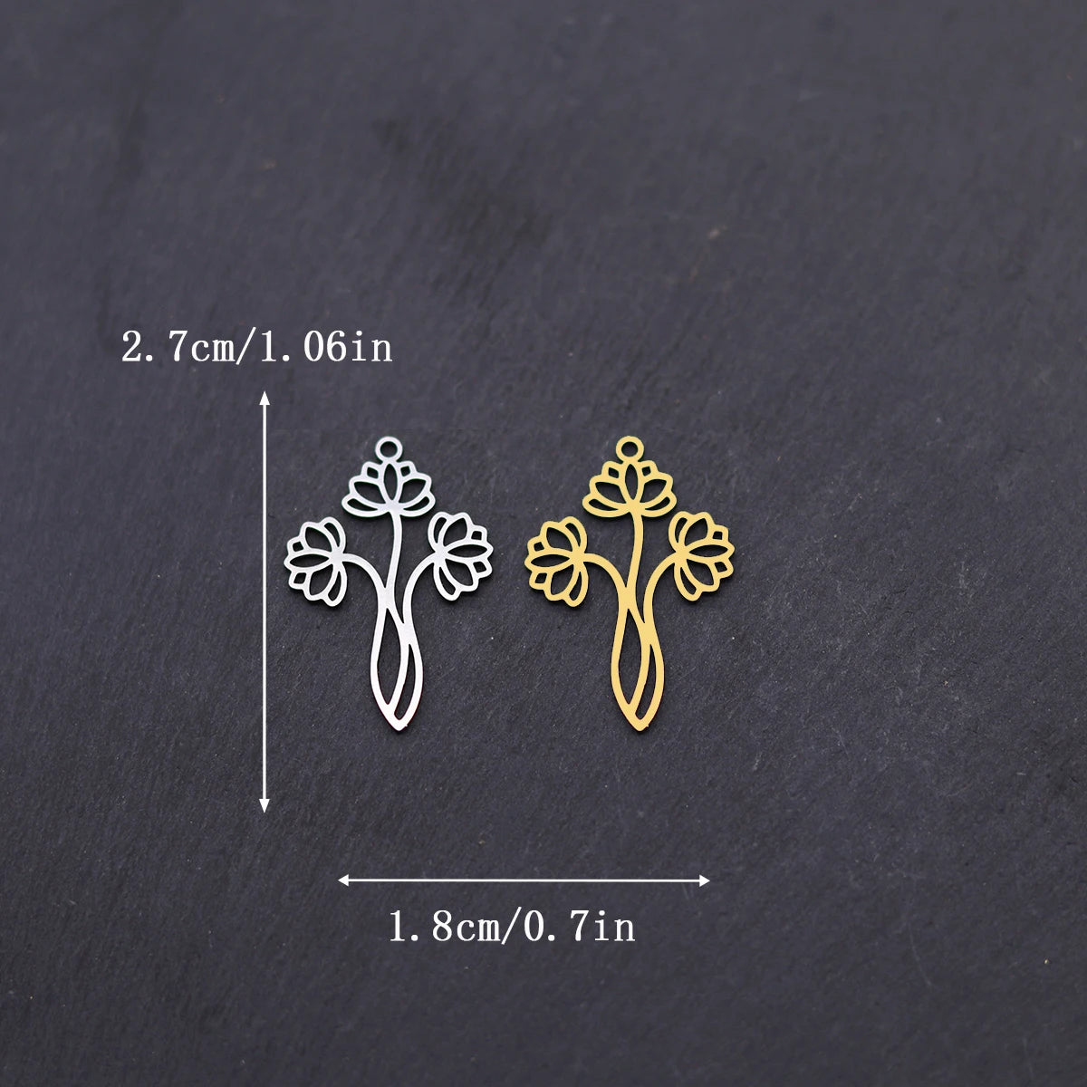 3PCS DIY Amulet Lotus Flower Yogo Buddha Stainless Steel Pendant Charm For Jewelry Making Necklace Religion Crescent diy Supplie