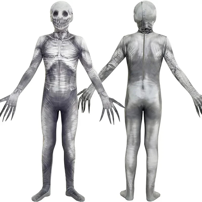 Scary Jumpsuit Costume Adult Men WomenThe Rake Costume Zalgo Slenderman Bodysuit 3D Scary Halloween Costume For Kids Boys Girls - Charlie Dolly