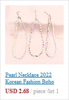 Natural Shell Beads Necklace Korean Fashion Heart Boho Polymer Clay Choker Colorful Pendant Summer Neck  Handmade Female Jewelry