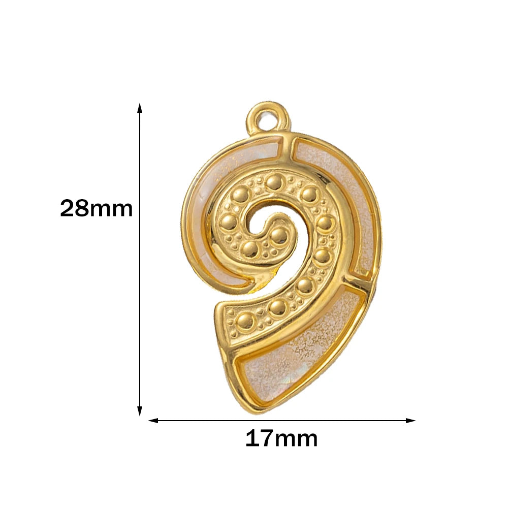 2 قطعة الذهب الفولاذ المقاوم للصدأ الأبيض شل السحر لصنع المجوهرات سوار ذاتي الصنع النساء قلادة المعلقات مجوهرات لوازم الصيف