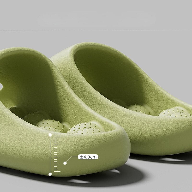 Message Platform Bubble Slippers Home Waterproof Summer Beach Shoes for Women Slides Non Slip Flat Sandals Ladies Shoes 2023 - Charlie Dolly