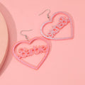 Love Barbie Letter Earrings Fashion Ladies Makeup Accessory Earring Pendant Y2K Girls Heart Hollow Acrylic Earrings Gifts - Charlie Dolly