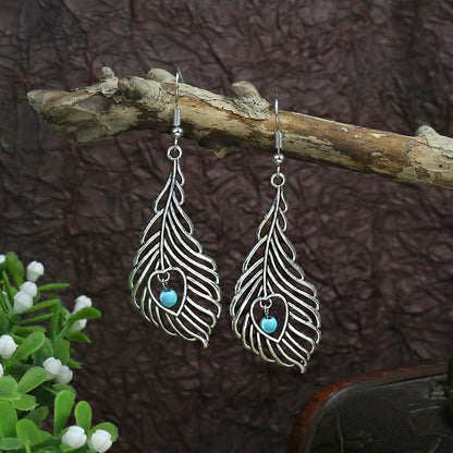 53 Styles Bohemian Vintage Tibetan Silver Geometric Drop Earrings For Women Ethnic Blue Stone Tassel Dangle Earrings Jewelry