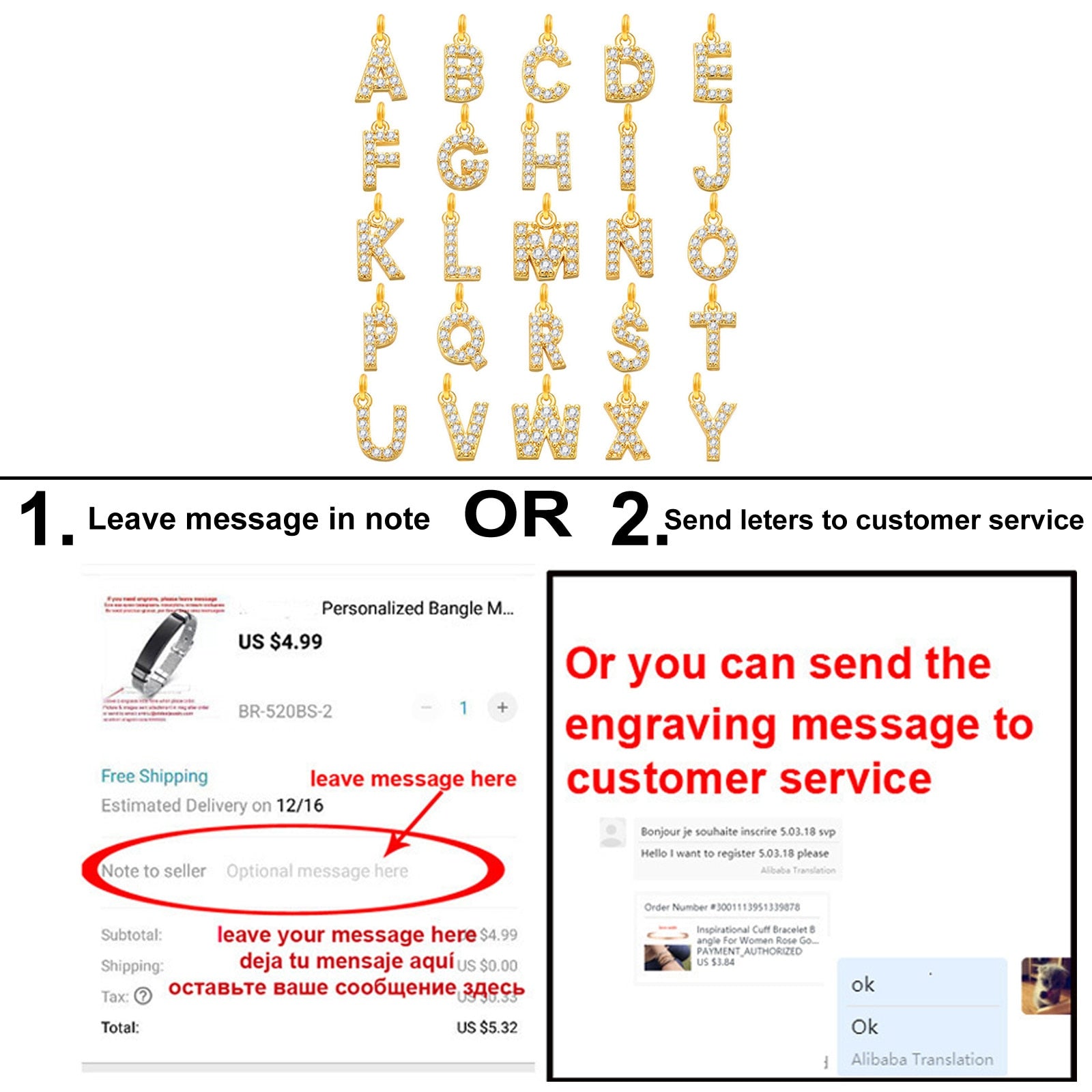 Personalized Letter Name Necklace Stainless Steel Women Alpahbet Pendant ,Initial Collar Statement Charms Gift - Charlie Dolly