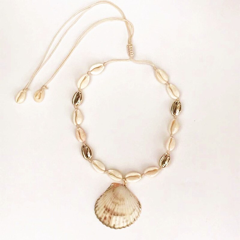 Dongmu Jewellery 2022 Bohemian Style Fashion Original Handmade Beach Shell Lady Necklace Alloy Pendant Exquisite Jewelry - Charlie Dolly