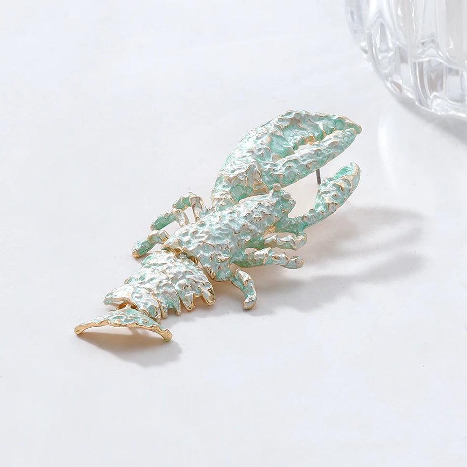 Enamel Lobster Ocean Drop Earrings Jewelry