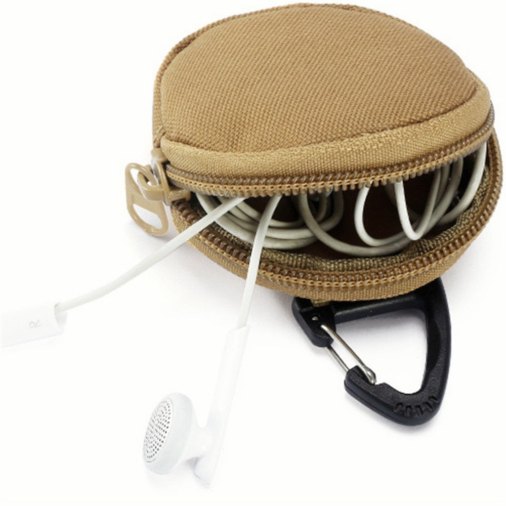Tactical EDC Pouch Men Coin Purses Key Wallet Holder Military Army Keychain Zipper Pocket USB Cable Headset Bag OrganizerOutdoor - Charlie Dolly