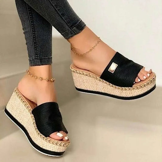 Summer Women Wedge Sandals Platform Flip Flops Soft Comfortable 2023 New Casual Shoes Outdoor Beach Slippers Ladies Sandals - Charlie Dolly