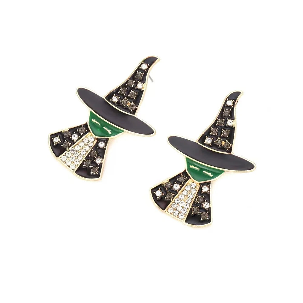 Exaggerated Rhinestone Characters Earrings for Woman 2023 Halloween Earrings Jewelry Party Casual - Charlie Dolly