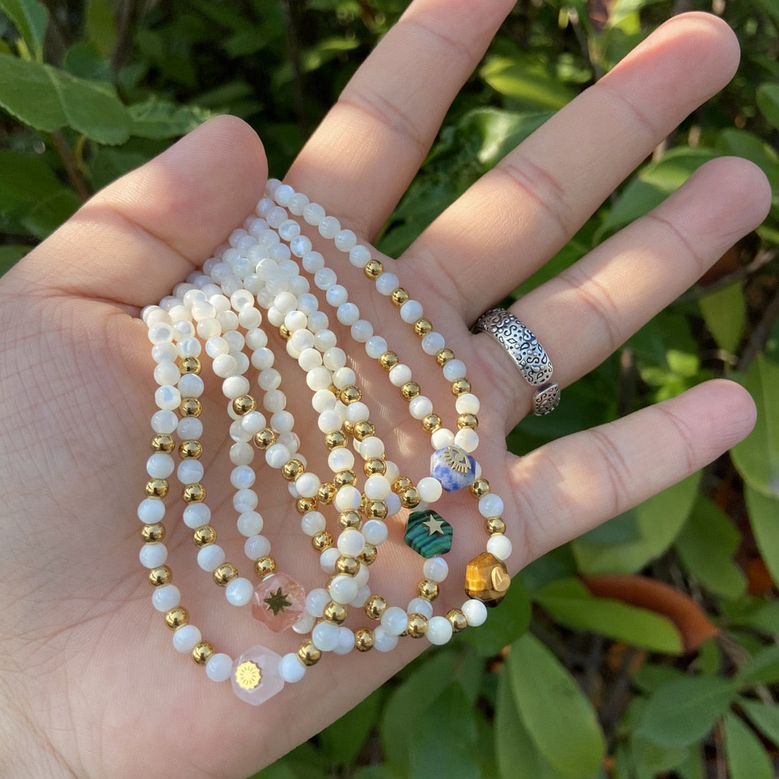 Shell Beads Natural Stone Beads Necklace Fashion Stainless Steel Necklace For Women - Charlie Dolly