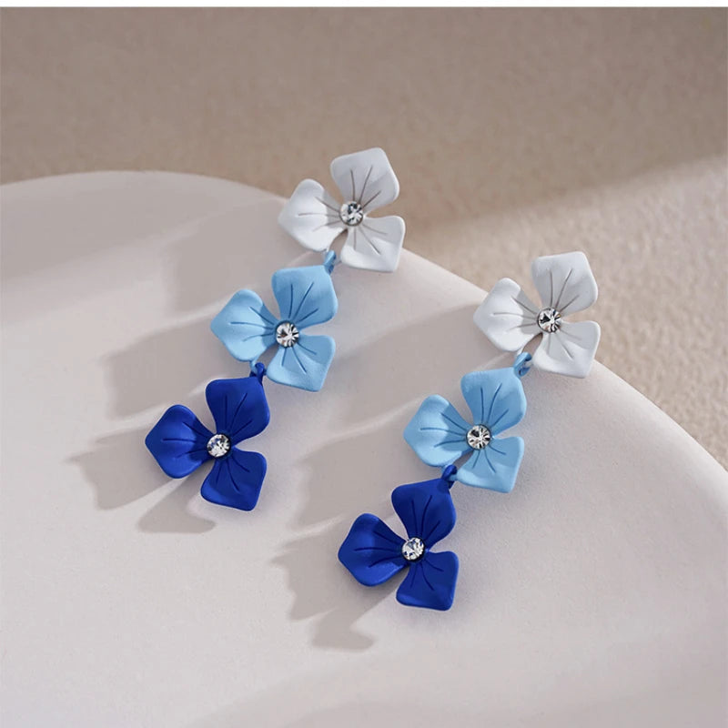 Floral Stud Earrings Cute Chic Boho Unique Trendy for Women, Trendy Chic Lightweight Earring, Daily Evening Gift Wedding Party