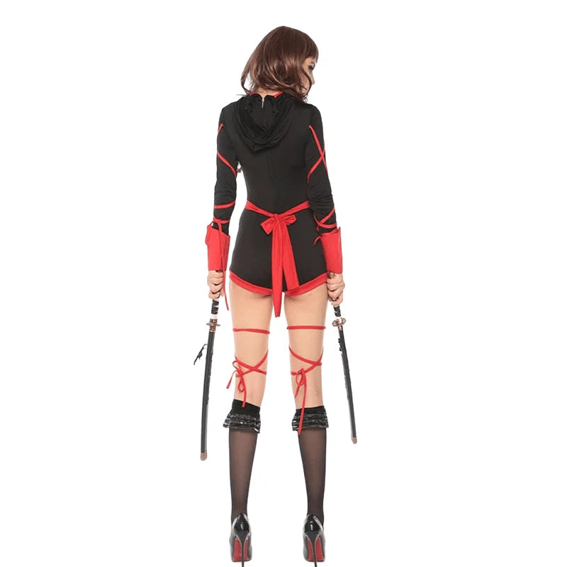 Women Sexy Ninja Costume Anime Dragon Samurai Ninja Cosplay Jumpsuit Uniform Sexy Suit Female Adult Halloween costume - Charlie Dolly