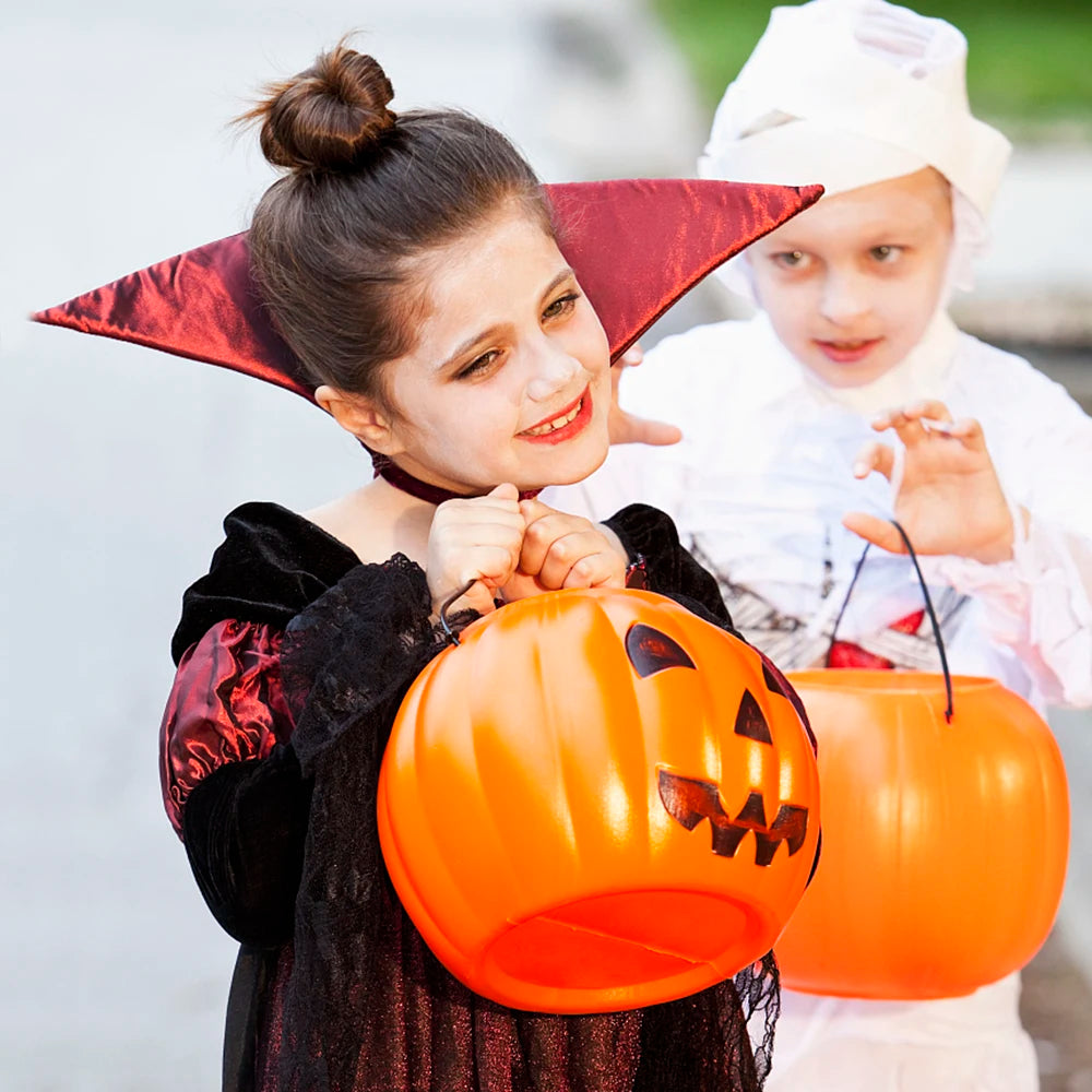 Halloween Pumpkin Bucket for Candy Snack Gift Holder Portable Boxes Kids Trick or Treat Packaging Halloween Decoration 2024 - Charlie Dolly