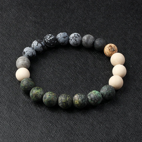 Nine Planets Solar System Beaded Bracelet, Natural Stone Galaxy Cosmic Talisman