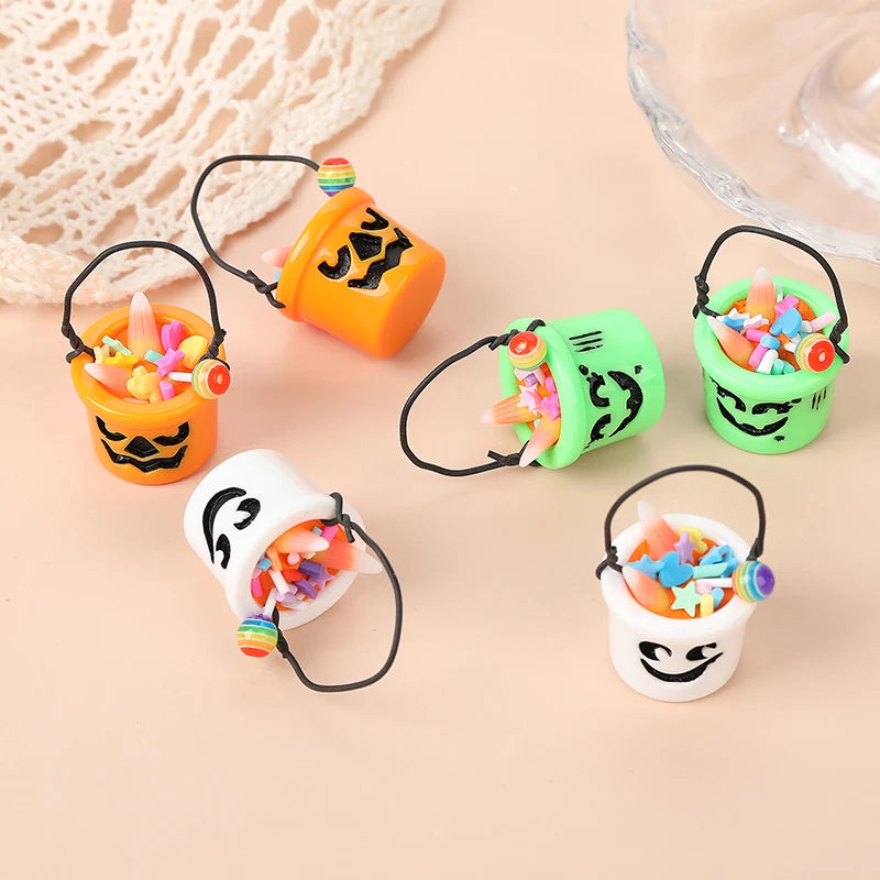 1Pair Halloween Women Drop Earrings 3D Resin Basket Stud Earring Jewelry For Girl Festival Gifts - Charlie Dolly