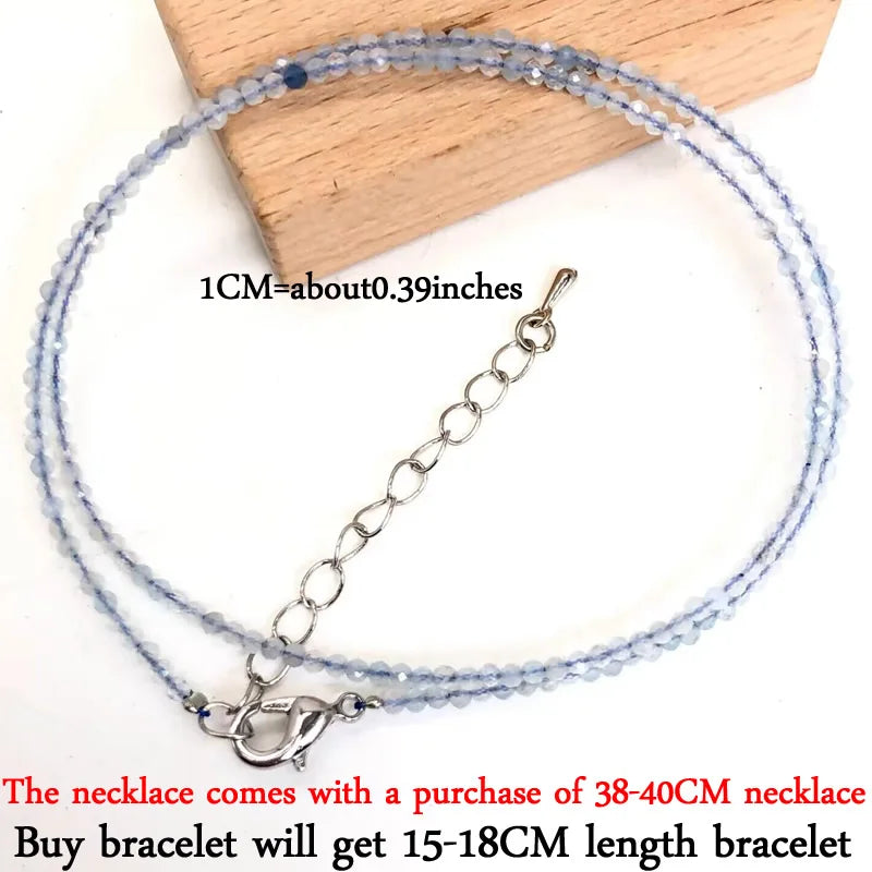 2025 New Boho Exquisite 2mm Natural Stone Necklace Small Chain Ladies Fashion Bracelet Accessories Charm Jewelry Accessorie