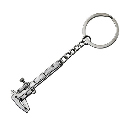 Cute Mini Caliper Tools Keychain Zinc Alloy Vernier Caliper Key Chains Calipers Measuring Gauging Tools Accessories Rulers