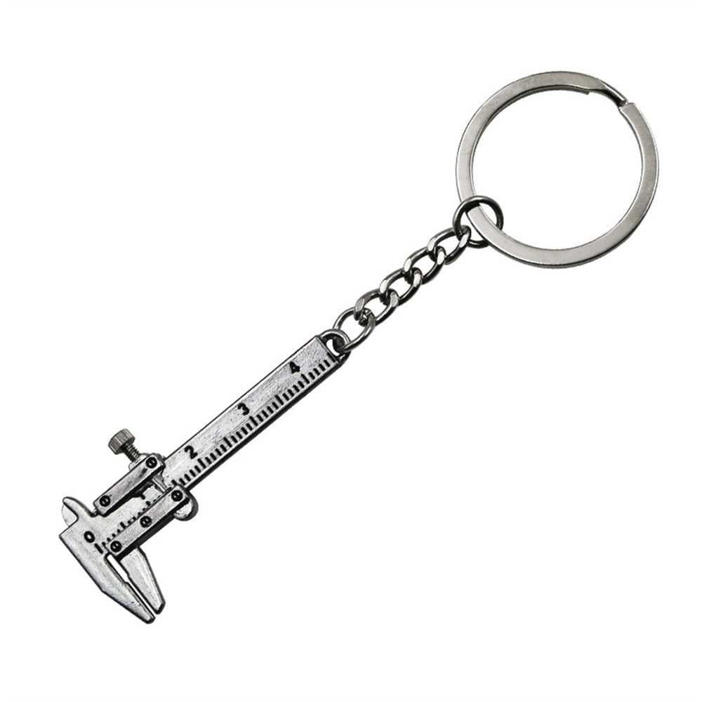 Cute Mini Caliper Tools Keychain Zinc Alloy Vernier Caliper Key Chains Calipers Measuring Gauging Tools Accessories Rulers - Charlie Dolly
