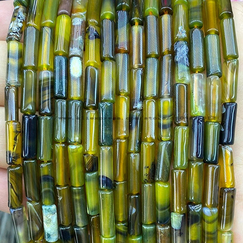 4x13mm Tube Natural Stone AA Lapis Lazuli Loose Spacer Beads for Jewelry Making Diy Bracelet Charms Earrings Accessories