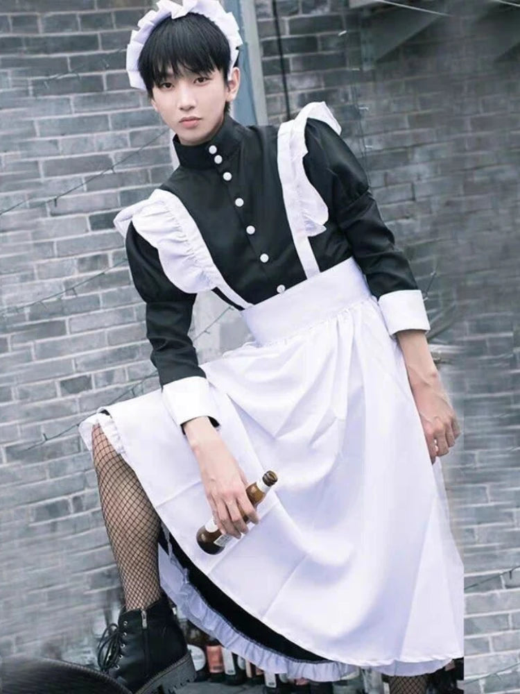 CP5XL Maid Lolita Chemise Cosplay Role Playing Costumes For Party Club Stage Apparel Bow Ties Ball Gowns Waitress Uniform Plus - Charlie Dolly