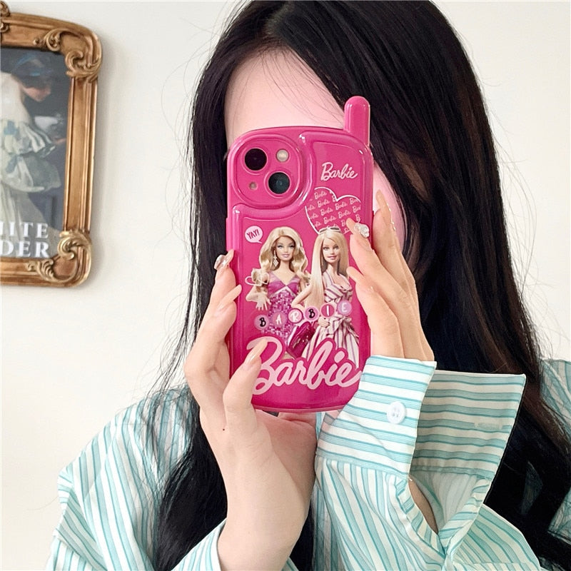 Retro Kawaii Barbie Mobile Phone Case for 11 12 13 14 Pro Max Silicone Anime Cartoon Girls Shockproof Protective Cover Gifts Toy - Charlie Dolly