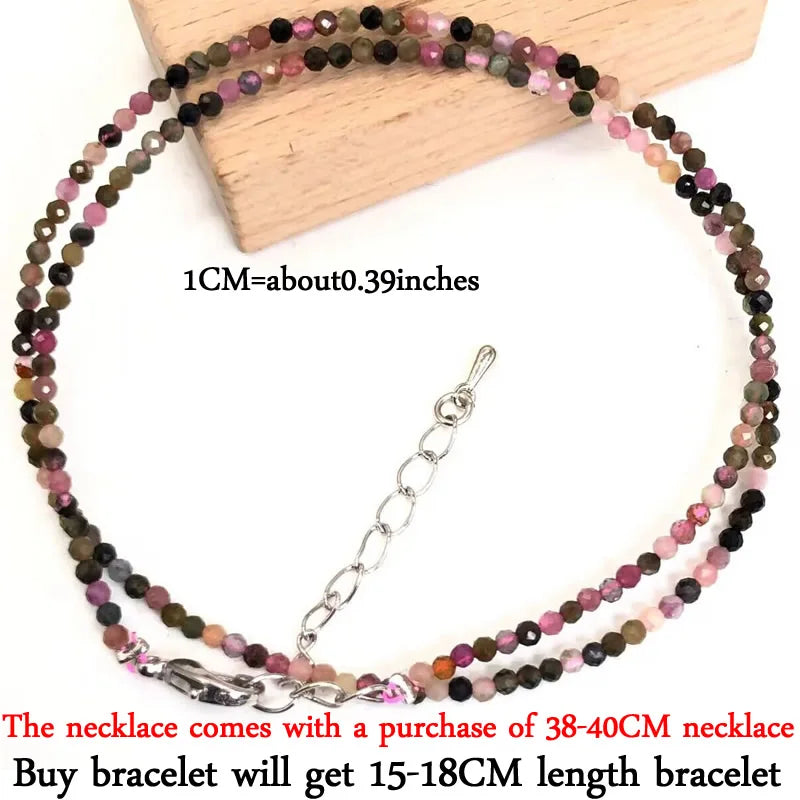 2025 New Boho Exquisite 2mm Natural Stone Necklace Small Chain Ladies Fashion Bracelet Accessories Charm Jewelry Accessorie