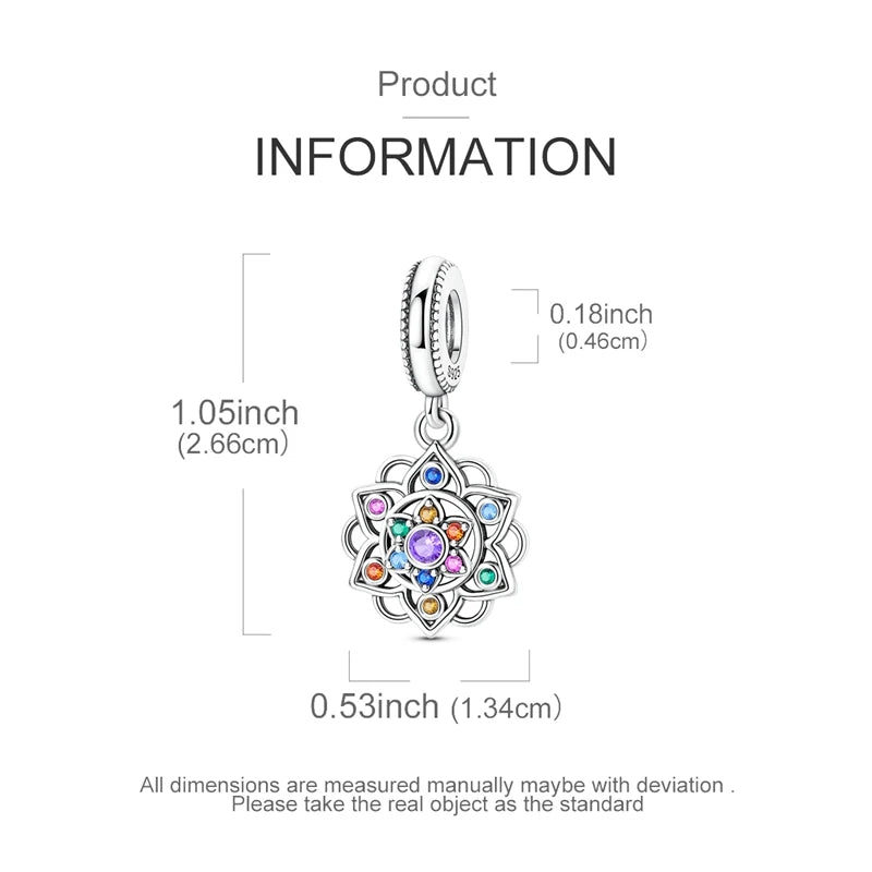 Original 925 Sterling Silver Charm Bead Rotatable Lotus Pendant Fit Original Bracelet Necklace For Women DIY Jewelry Gift
