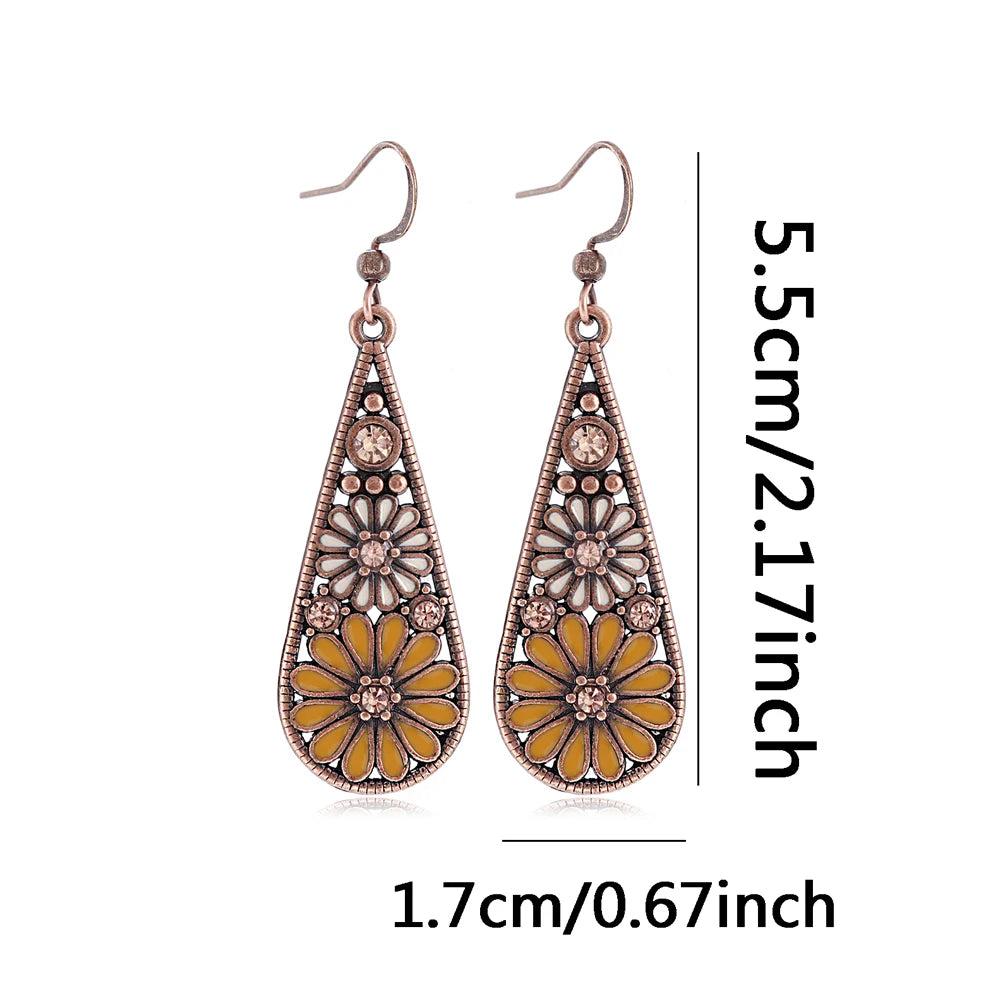 Boho Dangle Earrings for Women Geometric Multicolor Oil Drop Perfect to Match Various Outfits for Work Daily Wear Gift Versatile