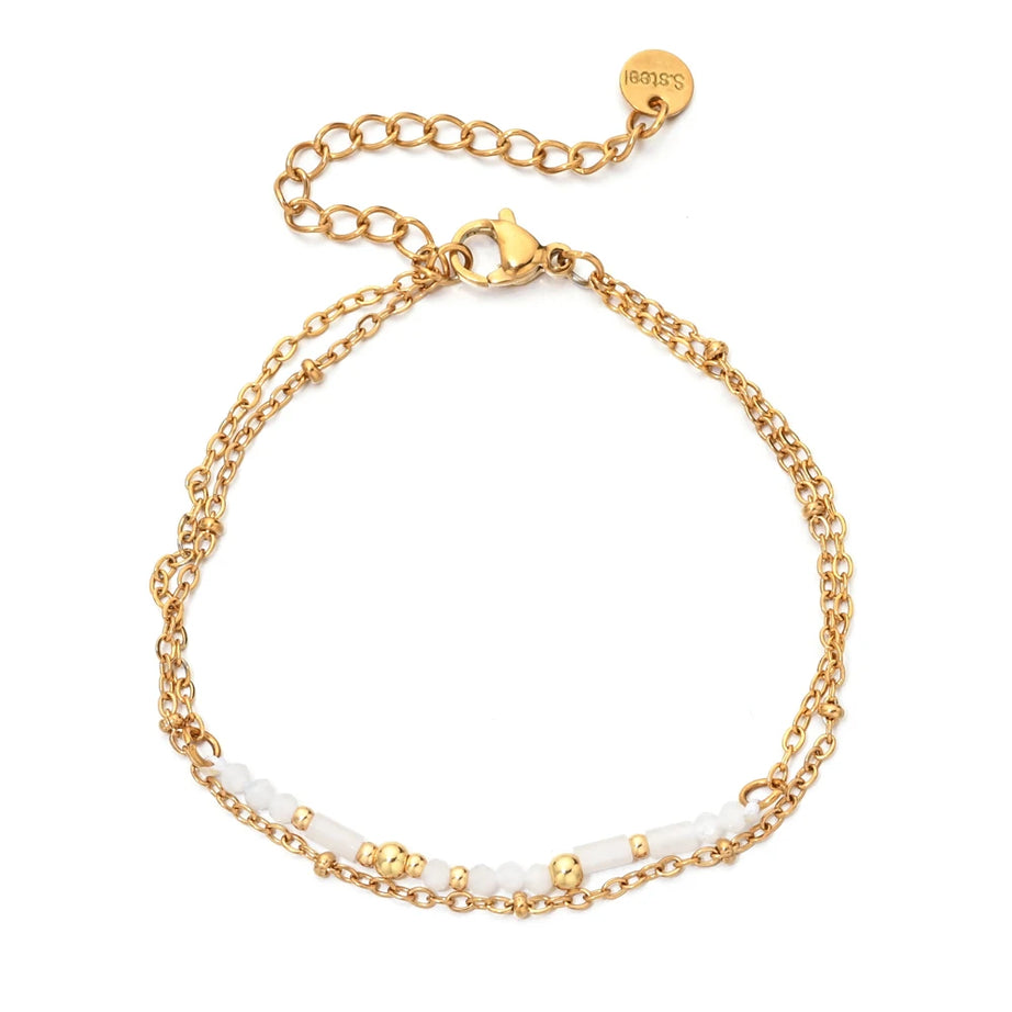 Gold Lapis Lazuli & Turquoise Chain Bracelet