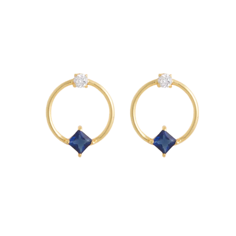 Gold Plated Cubic Zirconia Stud Earrings Jewelry