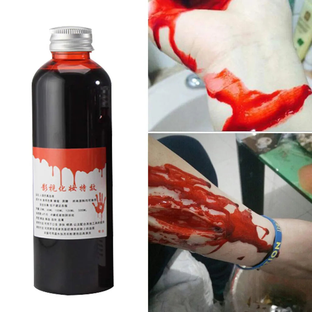 1 Bottles Halloween Emulation Fake Props Makeup Blood 30-100ml Blood Whole Cosplay Prank Props Makeup Person Plasma Fake 2024 - Charlie Dolly