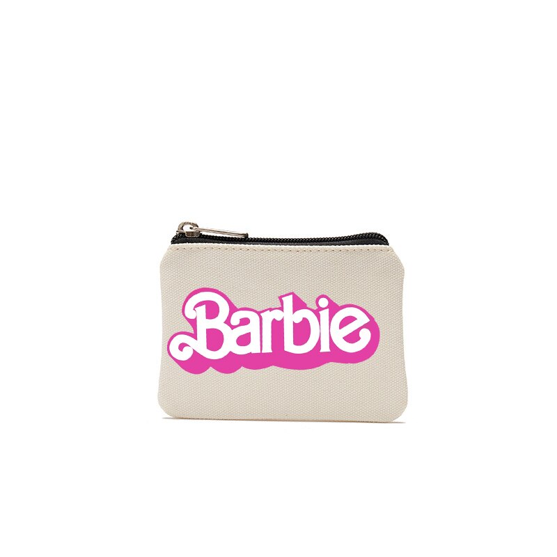 New 30 Styles Kawaii Barbie Coin Purse Anime Children Portable Mini Zipper Canvas Wallet Cartoon Storage Bag Pouch Gifts Toys