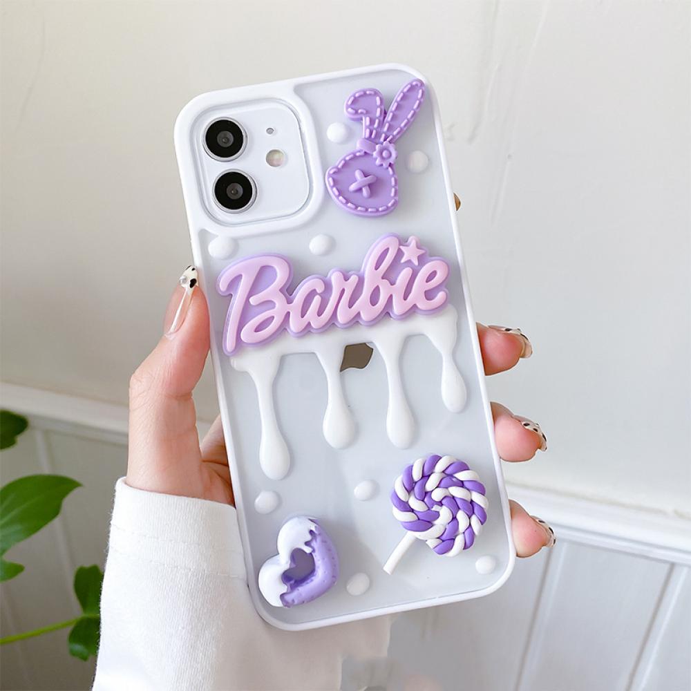 Anime Barbie Transparent Phone Case for Iphone 11 12 13 14 Pro Max X Xs 7 8 Plus Se Mini Kawaii Cartoon Phone Cover Accessories