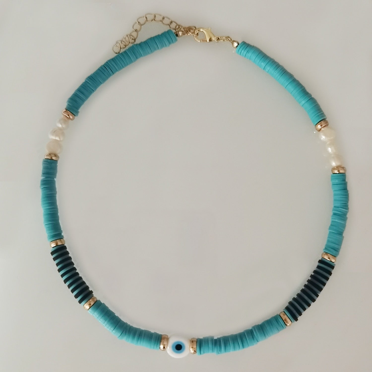 Boho Classic Vintage Jewelry Necklace For Woman heart shell Turkish Eyes Accessories Short Choker Fashion Charm - Charlie Dolly