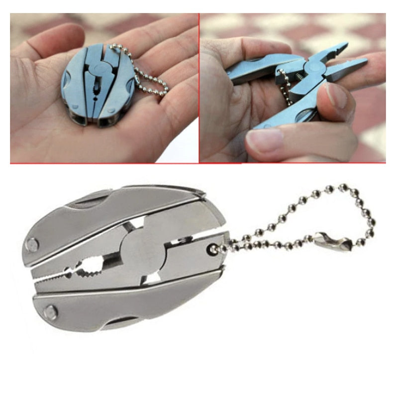 Portable Multifunction Folding Plier,Stainless Steel Foldaway Knife Keychain Screwdriver,Camping Survival EDC Tools Travel Kits - Charlie Dolly