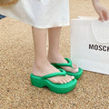 Thick Bottom Slippers for Women Platform Wedges Flip Flops Summer Clip Toe Sandals Beach Slides Non-slip Bathroom Slippers - Charlie Dolly