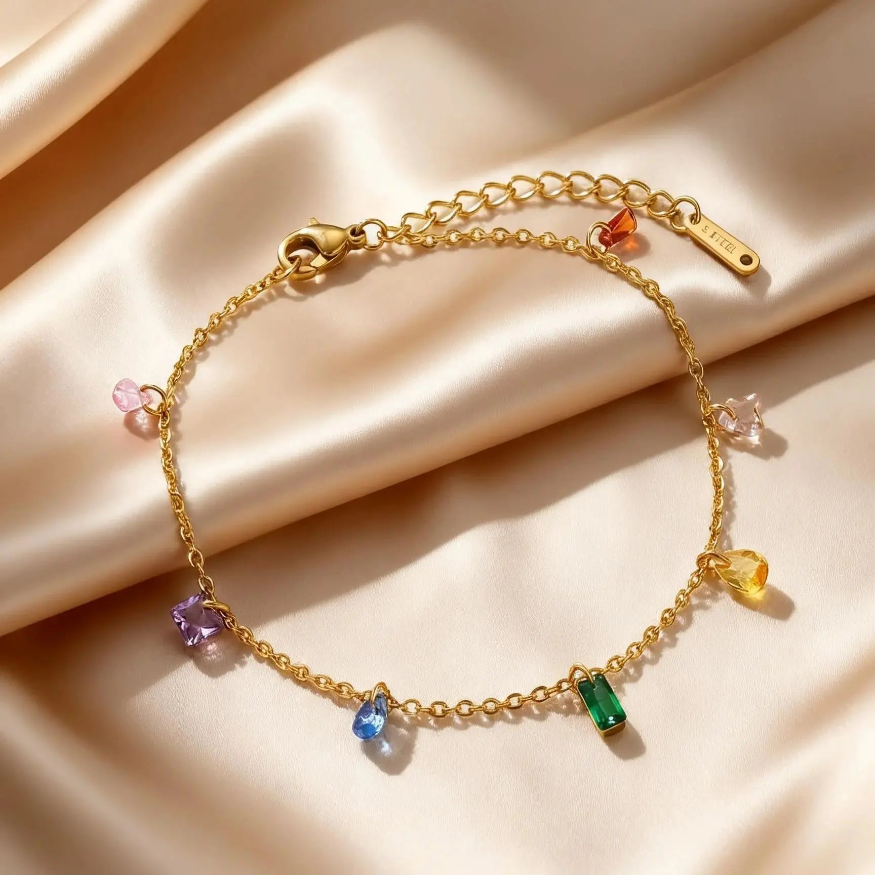 Boho Colorful Beads Shell Conch Pendant Ankle Bracelet Waterproof Stainless Steel Foot Anklet for Women Fashion Jewelry Summer