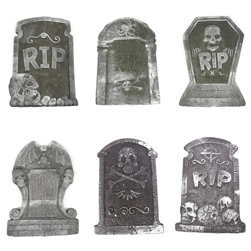 Halloween Decoration Foam Tombstone Ghost Festival Home Haunted House Bar Scene Layout Props Kids Adults Happy Halloween Supplie - Charlie Dolly