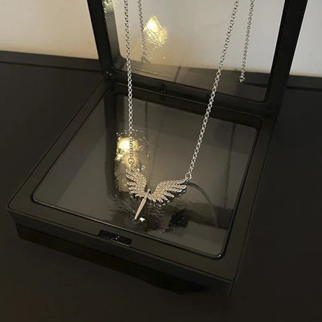 Angel Wings Pendant Boho Clavicle Chain Necklace