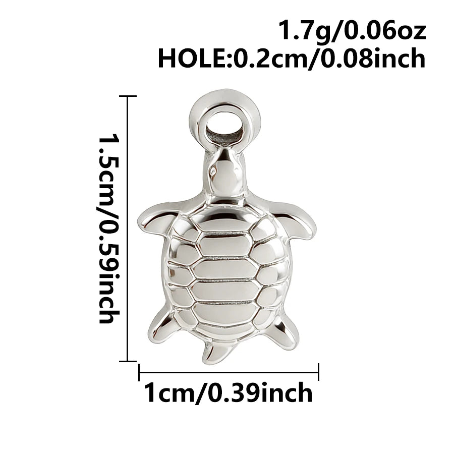3/8Pcs Boho Summer Marine Sea Animal Starfish Turtle Pendant Jewelry Making Enamel Lizard Gecko Butterfly Colgantes Wholesale